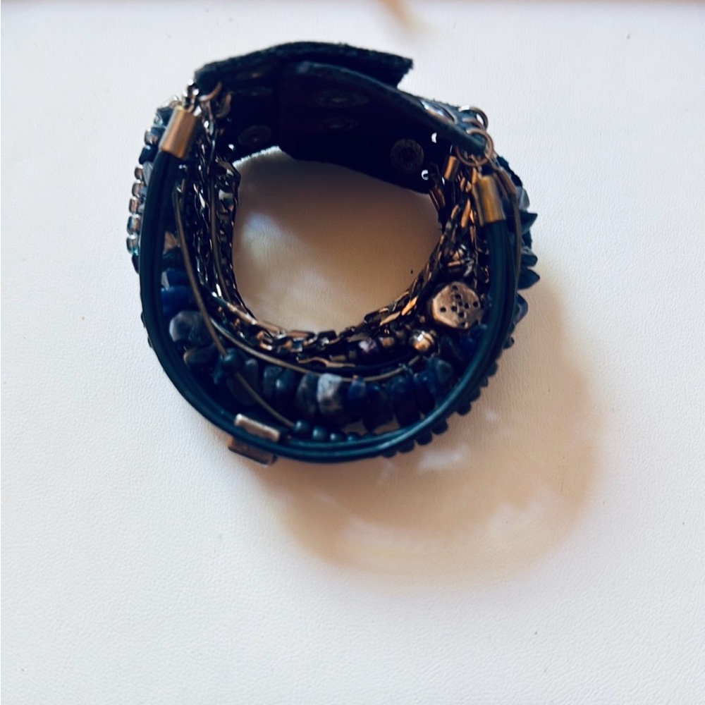 Leather Multi-Strand Cuff - Picture 3 of 5